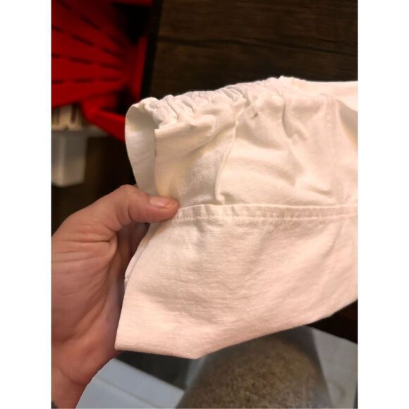 Elliot Lauren White Cargo Pull On Cropped Pants Size 2 Classic Minimalist - Picture 11 of 12